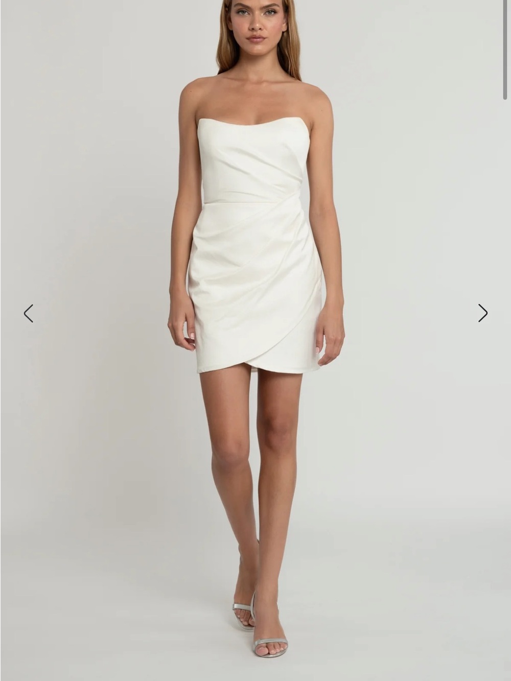 Jenny Yoo Tatiana Strapless White Mini Dress